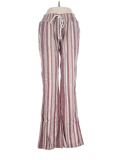Pre-owned Roxy Casual Pants In Burgundy