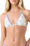 Roxy Catch My Drift Tiki Triangle Bikini Top In Multi