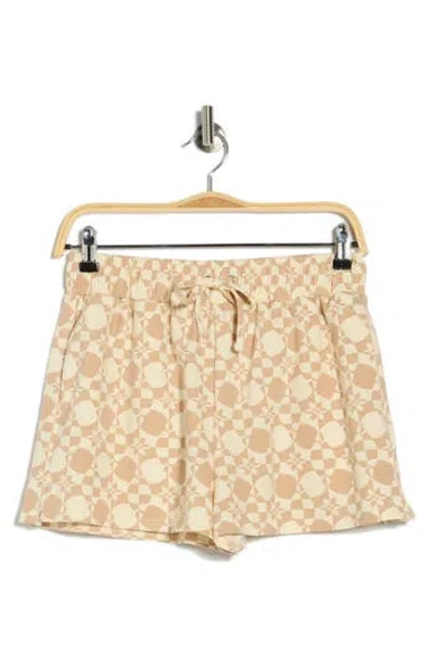 Roxy Check Me Out Cover-up Shorts In Neutral
