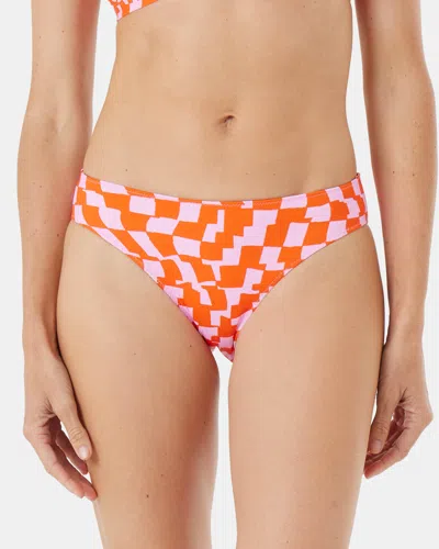 Roxy Checked Out Reversible Hipster Full Bikini Bottom In Multi