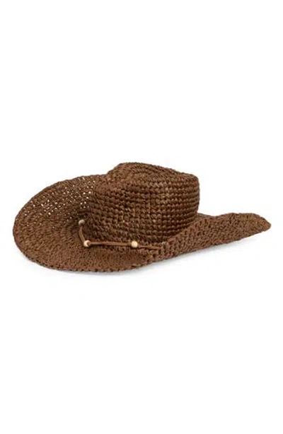 Roxy Cherish Summer Straw Hat In Brown