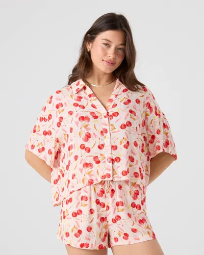 Roxy Cherry On Top Crop Stoke Short In Pink