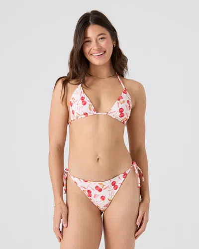Roxy Cherry On Top Mini Tiki Triangle Bikini Top In Red