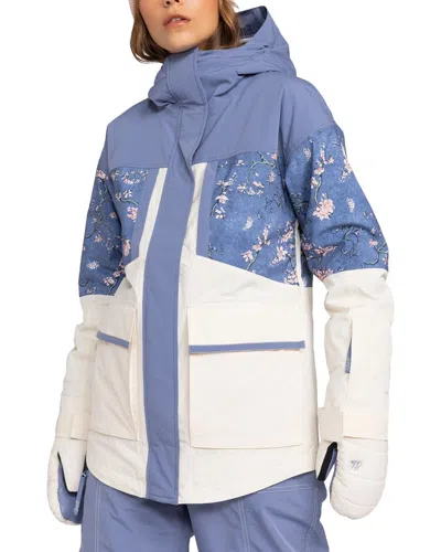 Roxy Chloe Kim Water Resistant Hooded Insulated Jacket In Wild Wind