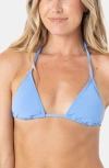 Roxy Classic Triangle Bikini Top In Blue
