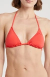 Roxy Classic Triangle Bikini Top In Hibiscus