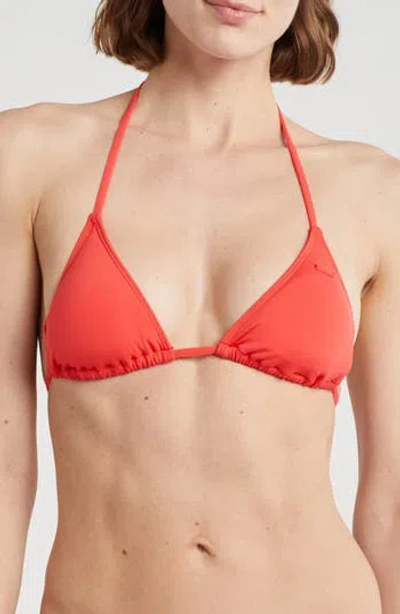 Roxy Classic Triangle Bikini Top In Hibiscus
