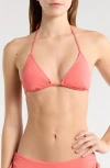 Roxy Classic Triangle Bikini Top In Pink