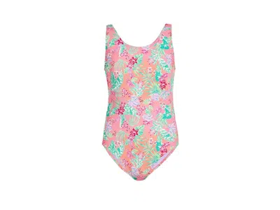 Roxy Coastal Breeze One-piece (big Kid) Girl's Swimsuits One Piece Peach Pink : 14 Big Kid, Polyester/spa In Multi