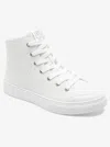 Roxy Coastal Cruisin Arjs700165-wht Women's White Mid Top Skate Shoes Jobb1319 In White