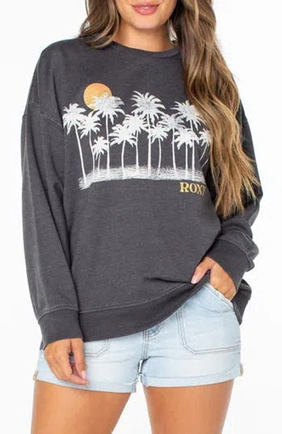 Roxy Coastal Motion Oversize Graphic Sweatshirt In Animal Print