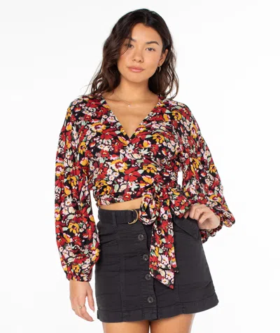 Roxy Coconut Girl Wrap Top In Multi