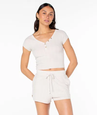 Roxy Coffee Date Top In White