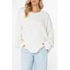 Roxy Cold Front Cable Stitch Sweater In White