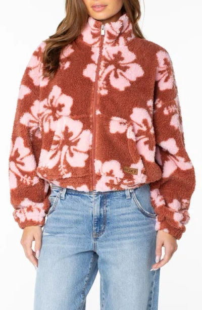 Roxy Cold Surf Fleece Jacket In Brown