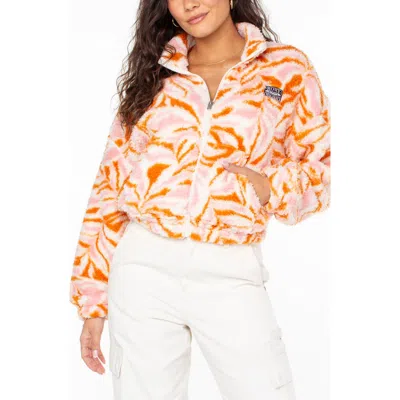 Roxy Cold Surf Print Fleece Jacket In Multi