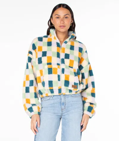 Roxy Cold Surf Zip Up In Blue