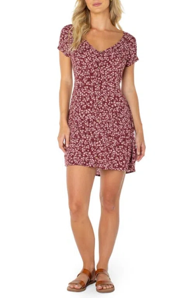 Roxy Cool Breeze Minidress In Burgundy
