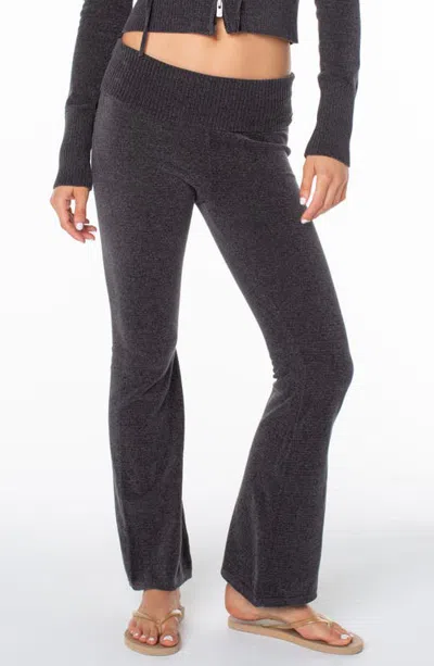 Roxy Couch Surf Knit Pants In Gray