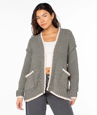 Roxy Cozy Cruiser Cardigan In Gray