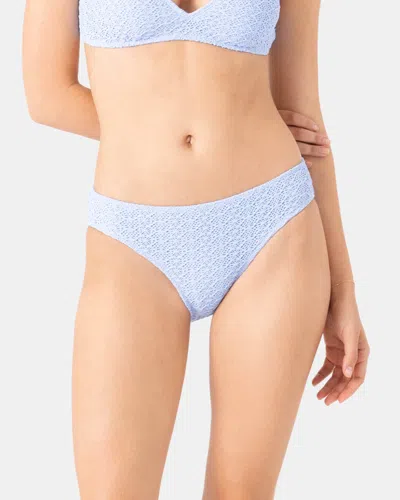 Roxy Crochet Hipster Full Bikini Bottom In Blue