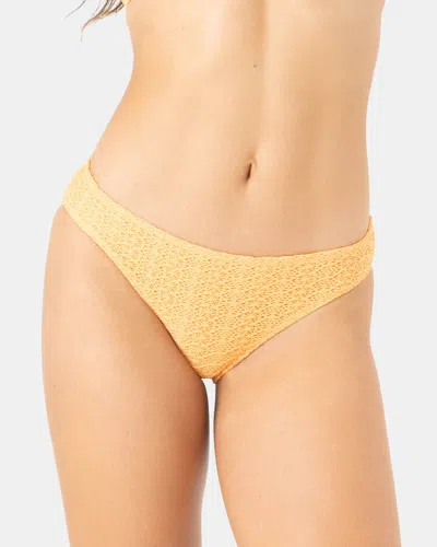 Roxy Crochet Hipster Full Bikini Bottom In Orange