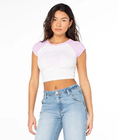 Roxy Dawn Patrol Cropped Tee In Pink