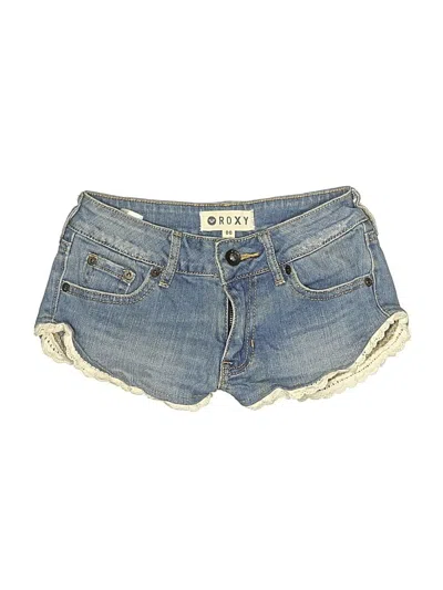 Pre-owned Roxy Denim Shorts In Blue