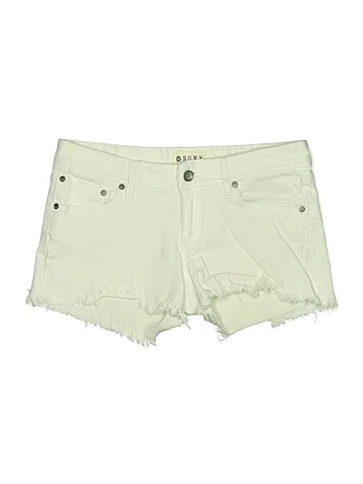 Pre-owned Roxy Denim Shorts In Ivory