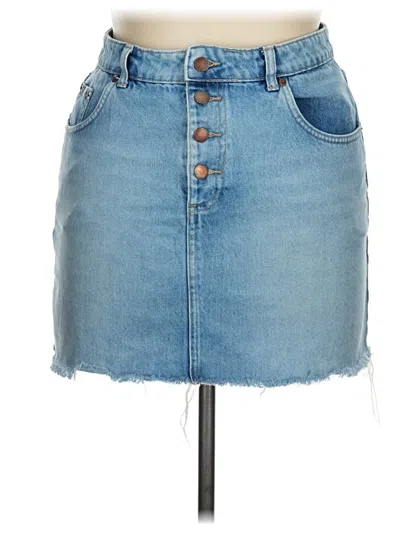 Pre-owned Roxy Denim Skirt In Blue