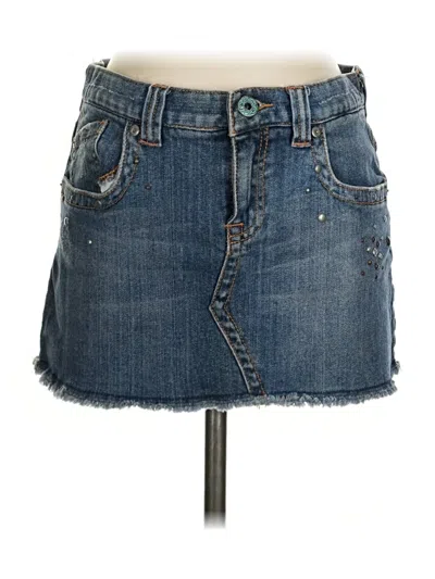 Pre-owned Roxy Denim Skirt In Blue