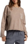 Roxy Doheny Crop Sweatshirt In Root Beer