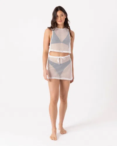 Roxy Don't Mesh With Me Skirt Cover Up In White
