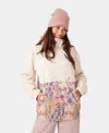 Roxy Downtown Patchwork Floral Waterproof Anorak In Pink