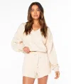 Roxy Dream Thing V-neck Sweatshirt In Pink