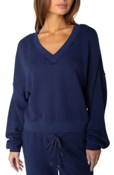 Roxy Dream Thing V-neck Sweatshirt In Blue