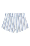 Roxy Drop A Wave Terry Shorts In Bijou Blue Small Silk Stripe