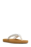 Roxy Embellished Flip Flop In Neutral