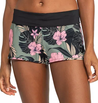 Roxy Endless Summer Printed Board Shorts Women's Green Floral Swimwear Srt538