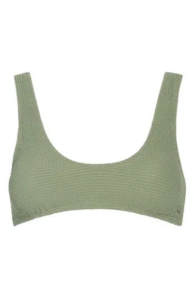 Roxy Essaouira Bralette Bikini Top In Oil Green