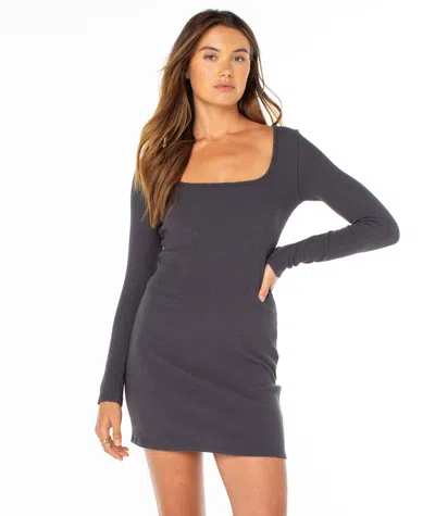 Roxy Feelin Cozy Mini Dress In Gray
