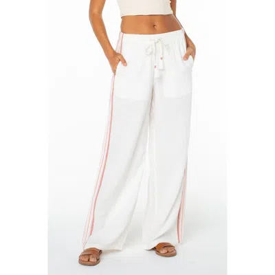 Roxy Fiesta Siesta Wide Leg Pants In White