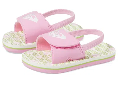 Roxy Finn Girls Shoes Green/pink : 5 Big Kid M, Synthetic In Multi
