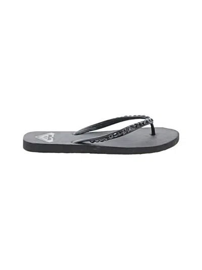 Pre-owned Roxy Flip Flops In Black
