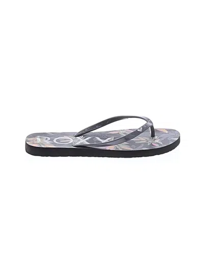 Pre-owned Roxy Flip Flops In Gray