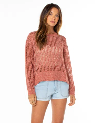 Roxy Flipside Sweater In Brown