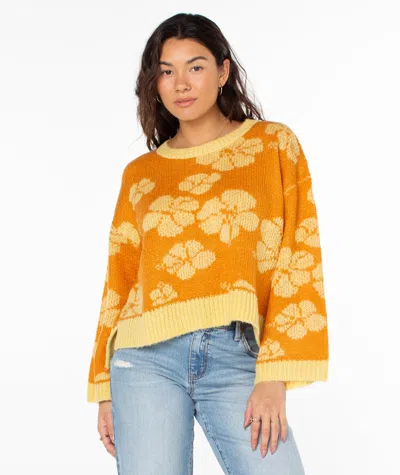 Roxy Flora Sweater In Yellow