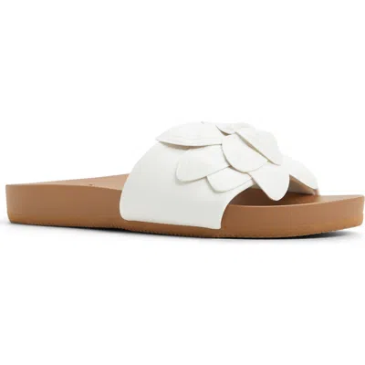 Roxy Flower Girl Slide Sandal In White