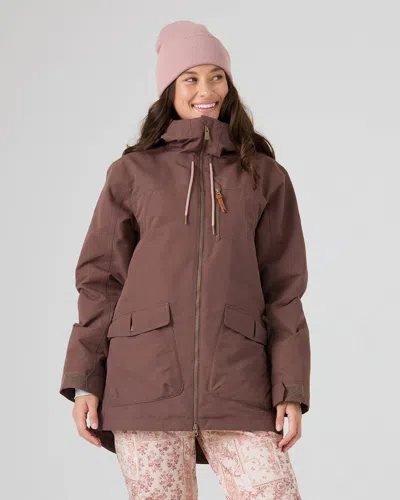 Roxy Free Love Jacket In Brown