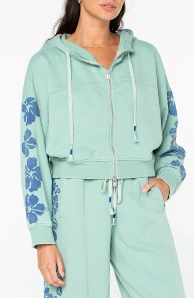 Roxy Fringing Reefs Graphic Hoodie In Green